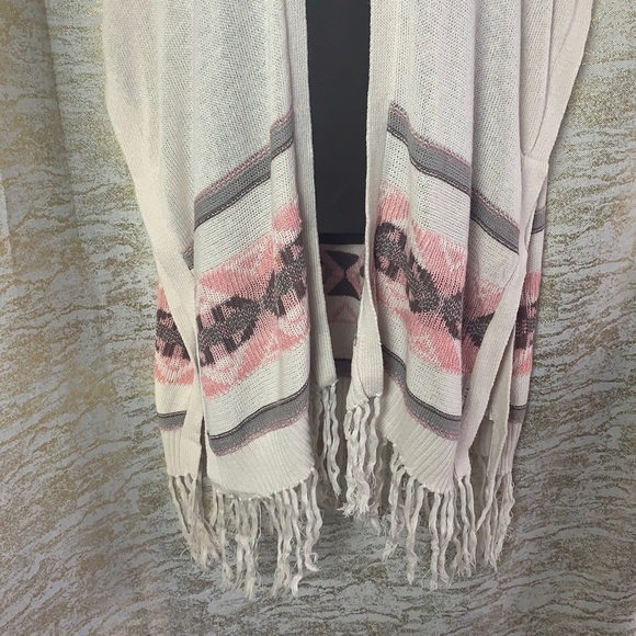 RD Style Cream/Pink Knitted Open Sweater/Cardigan Size S - Picture 4 of 14